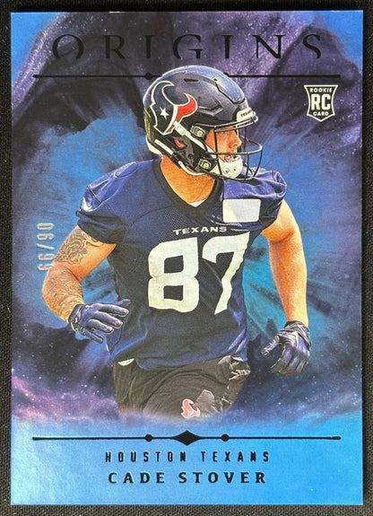 Cade Stover 2024 Origins Rookies Blue /99 Texans - Front
