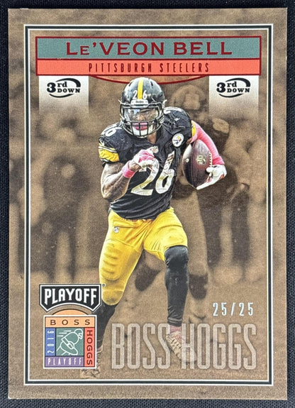 Le Veon Bell 2016 Panini Playoff Boss Hoggs 3rd Down /25 Steelers front