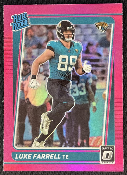 Luke Farrell 2021 Panini Donruss Optic Pink Jaguars