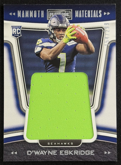 D Wayne Eskridge 2021 Panini Playbook Mammoth Material /299 Seahawks