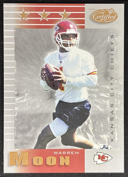 Warren Moon 1999 Leaf Certified Chiefs front