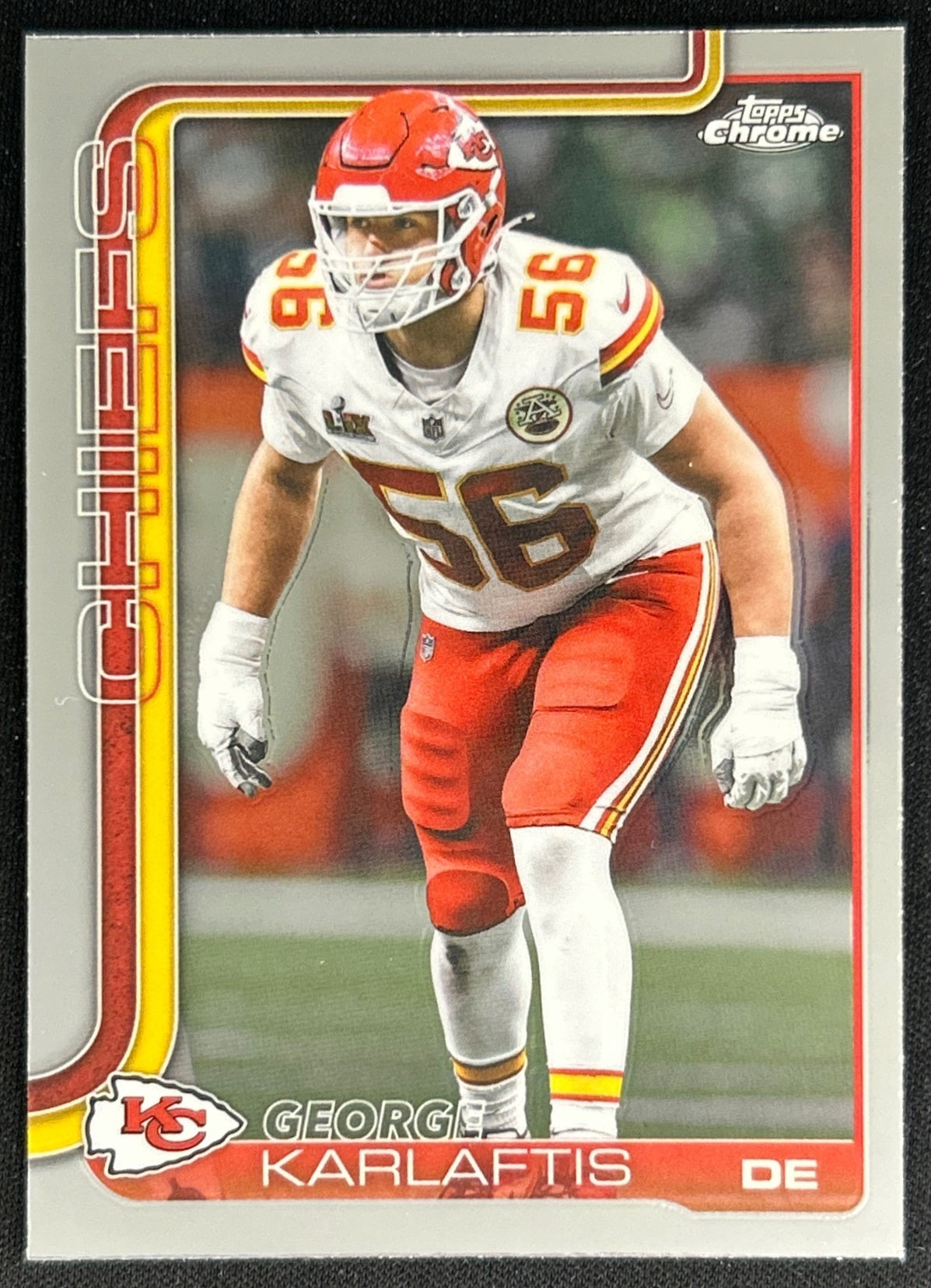 George Karlaftis 2025 Topps Chrome Chiefs Default Title Sports Trading Cards