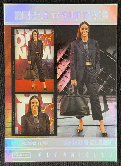 Caitlin Clark 2025 Panini Chronicled Dress For Success Holo Fever 62 Indiana Fever Sports Trading Card