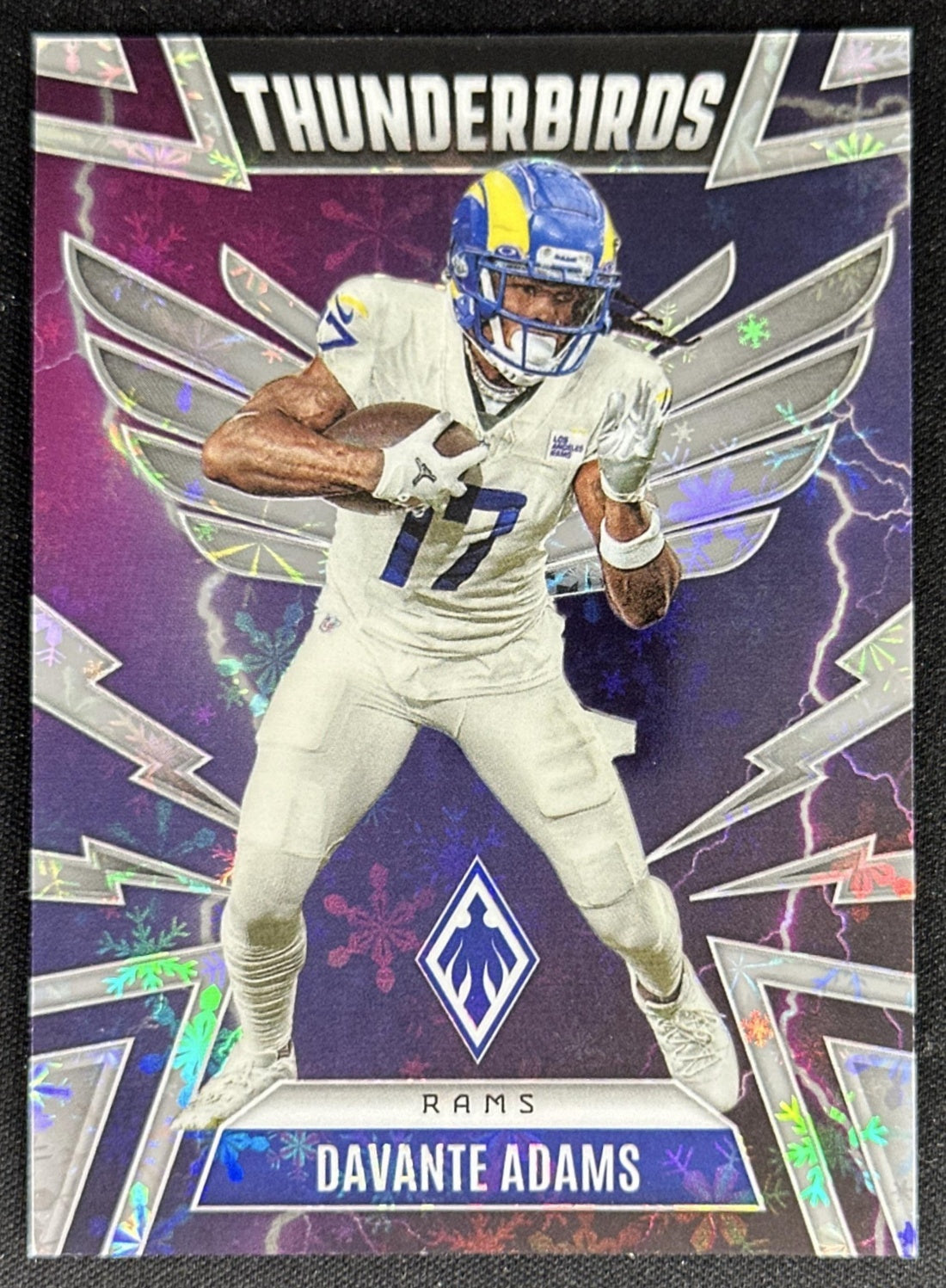 Davante Adams 2025 Panini Phoenix Thunderbirds Silver Winter Prizm /199 Rams