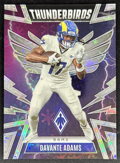 Davante Adams 2025 Panini Phoenix Thunderbirds Silver Winter Prizm /199 Rams