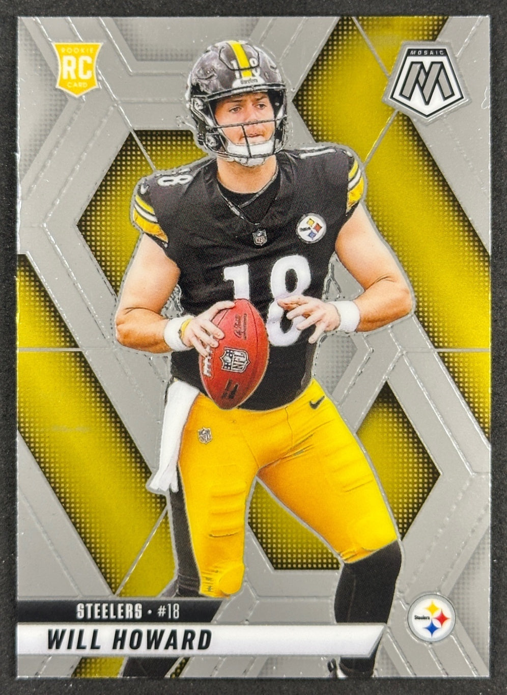 Will Howard 2025 Mosaic Rookies Steelers Sports Trading Card