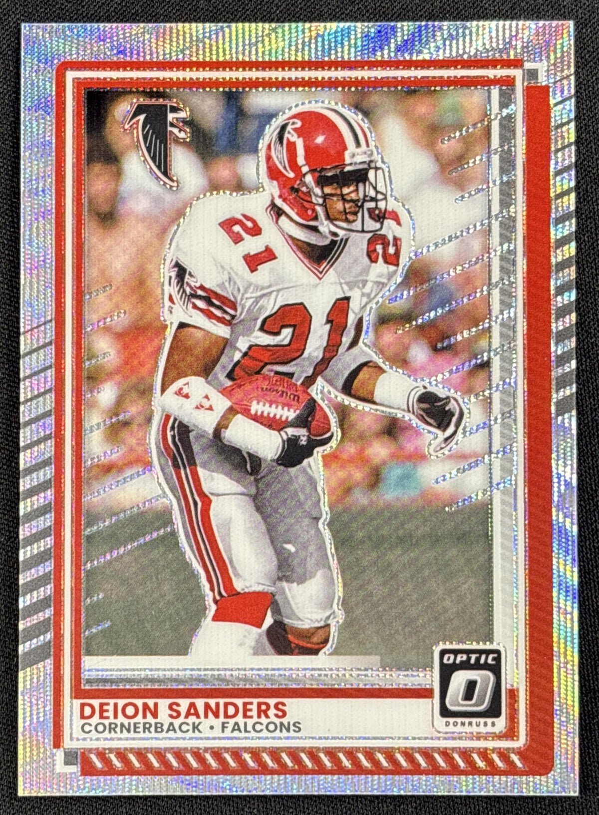 Deion Sanders 2025 Panini Donruss Optic Wave Prizm /300 Falcons