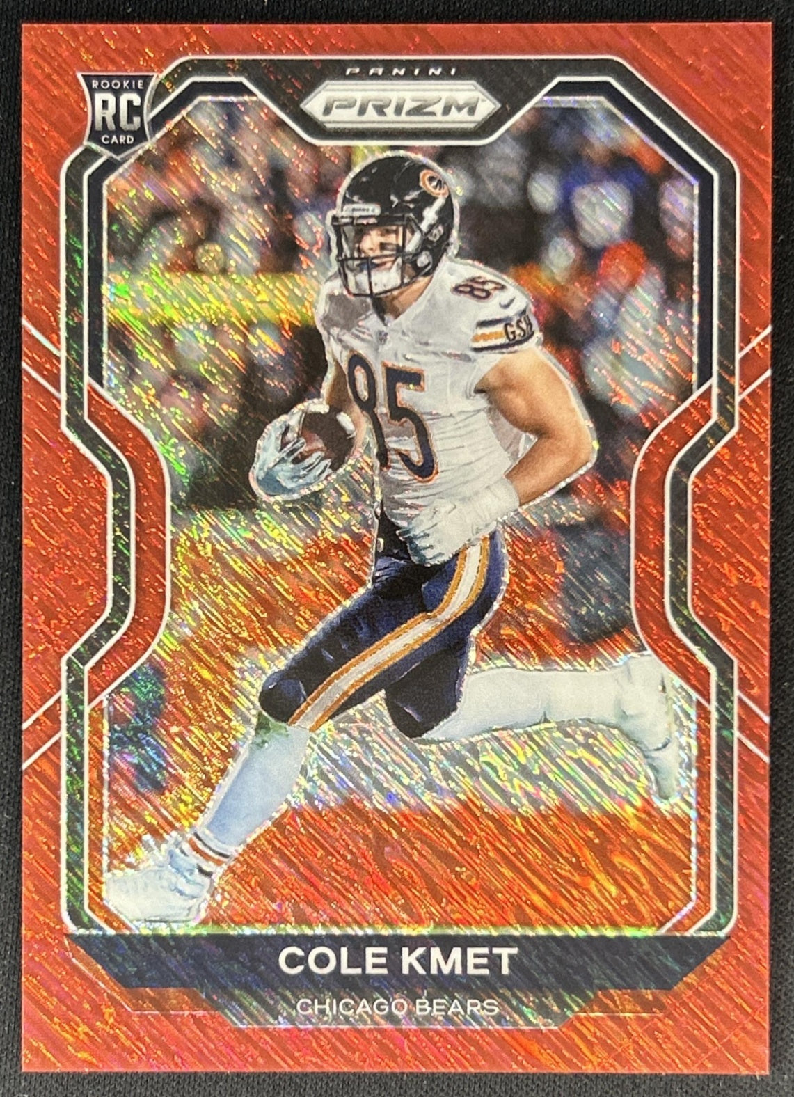 Cole Kmet 2020 Panini Prizm Red Shimmer /35 Bears front
