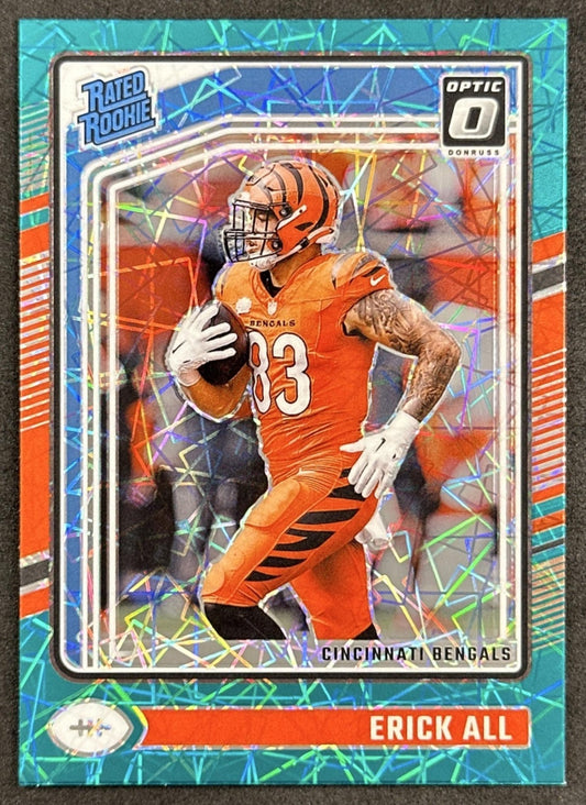 Erick All Jr. 2024 Panini Donruss Optic Teal Velocity Bengals