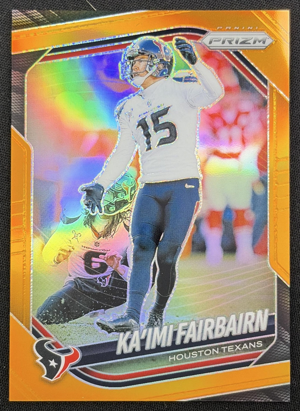 Ka'imi Fairbairn 2025 Panini Prizm Orange /249 Texans front