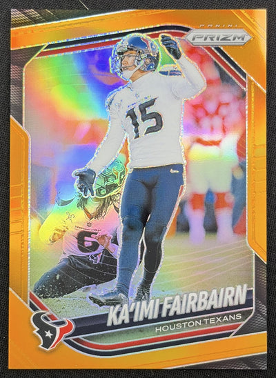 Ka'imi Fairbairn 2025 Panini Prizm Orange /249 Texans Sports Trading Card