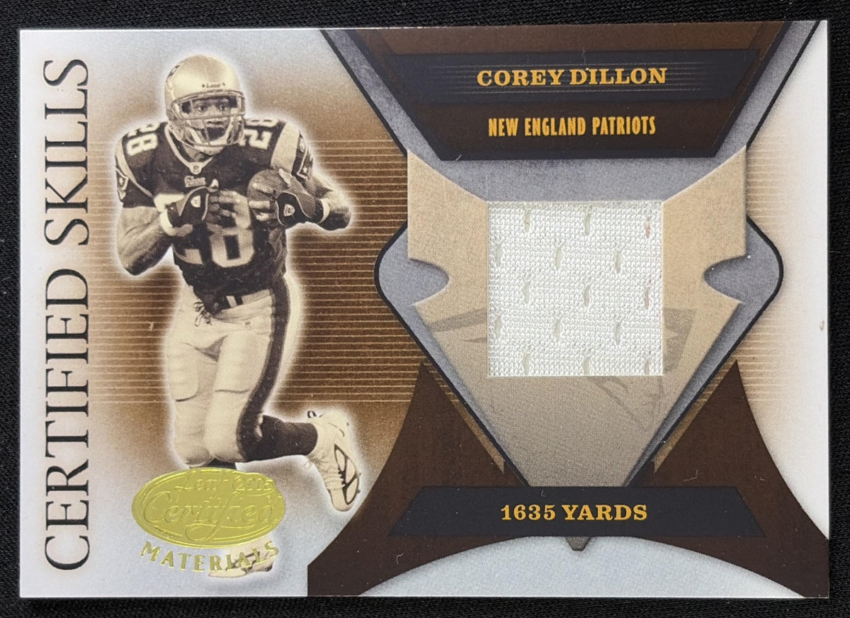 Corey Dillon 2005 Donruss Elite Career Best Jerseys /175 Patriots - Front