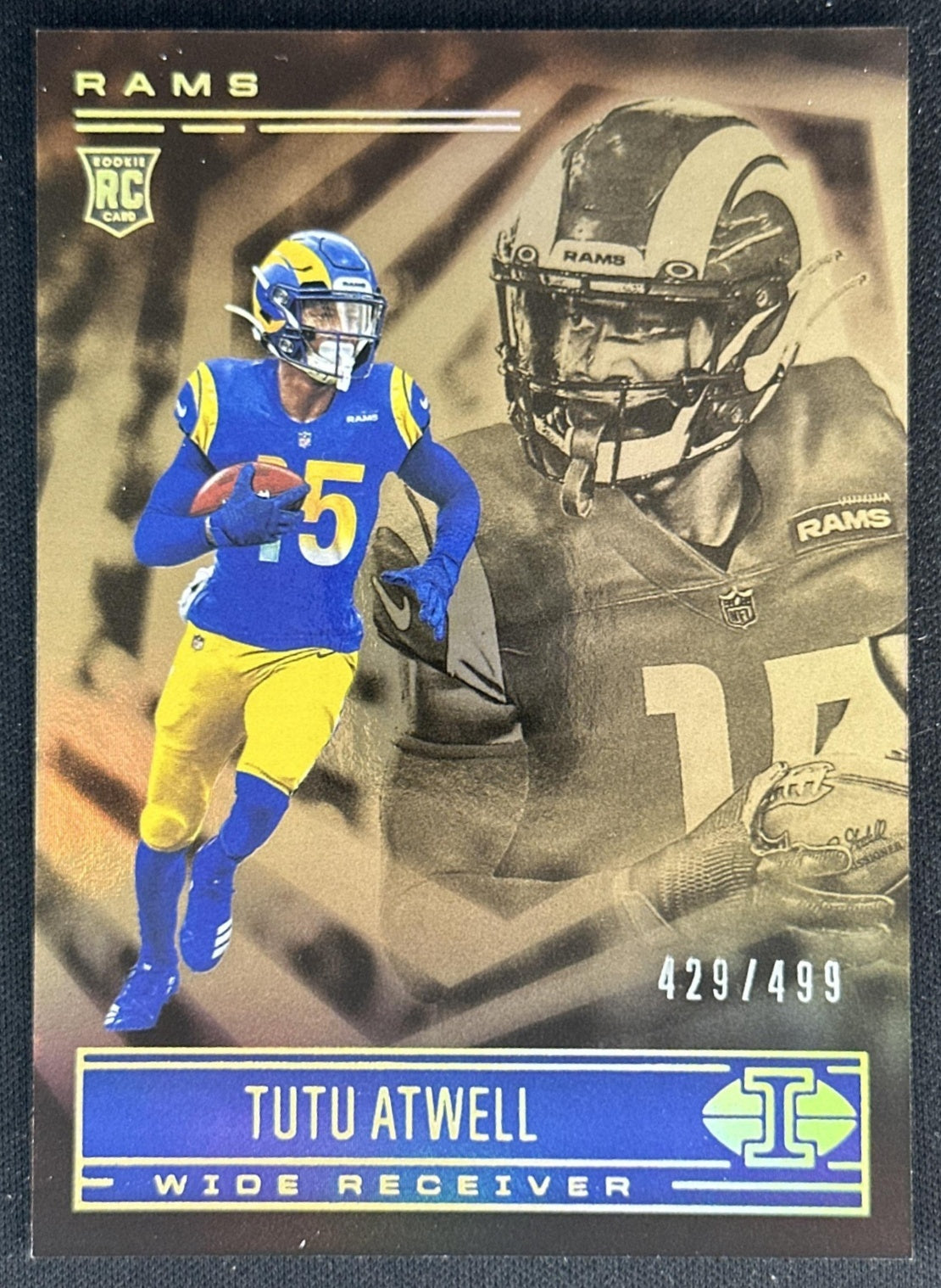 Tutu Atwell 2021 Panini Illusions Trophy Collection Bronze /499 Rookie Rams Sports Trading Cards