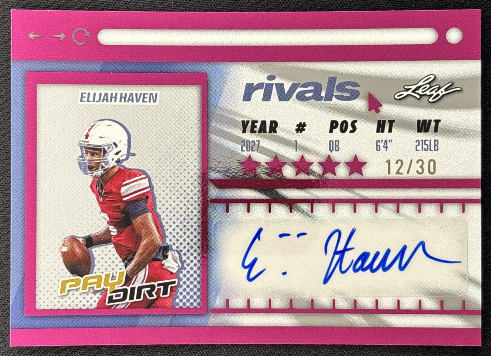 Elijah Haven 2026 Leaf Rivals Auto /30