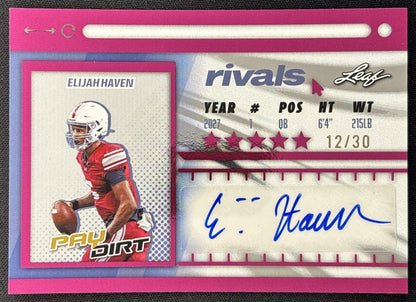 Elijah Haven 2026 Leaf Rivals Auto /30
