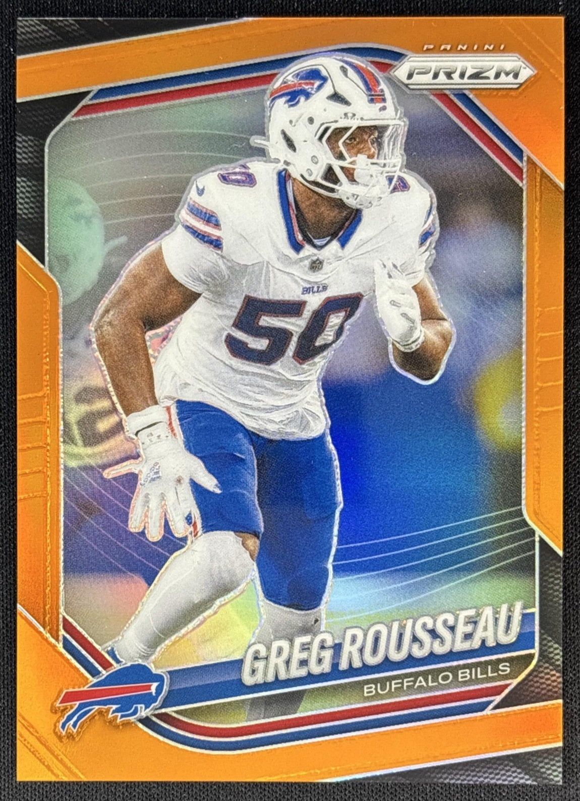 Greg Rousseau 2025 Panini Prizm Orange /249 Bills Sports Trading Cards
