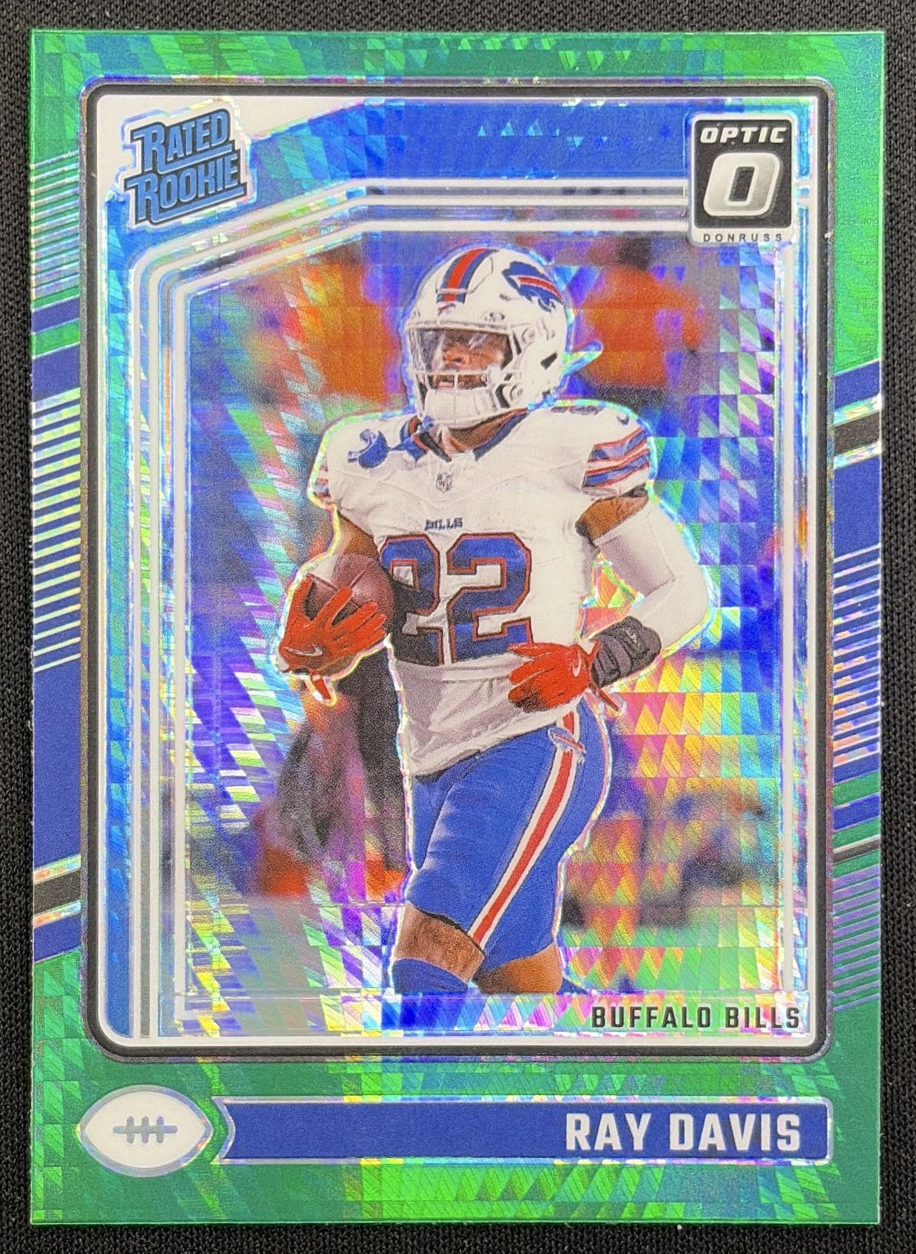 Ray Davis 2024 Panini Donruss Optic Green Hyper Bills