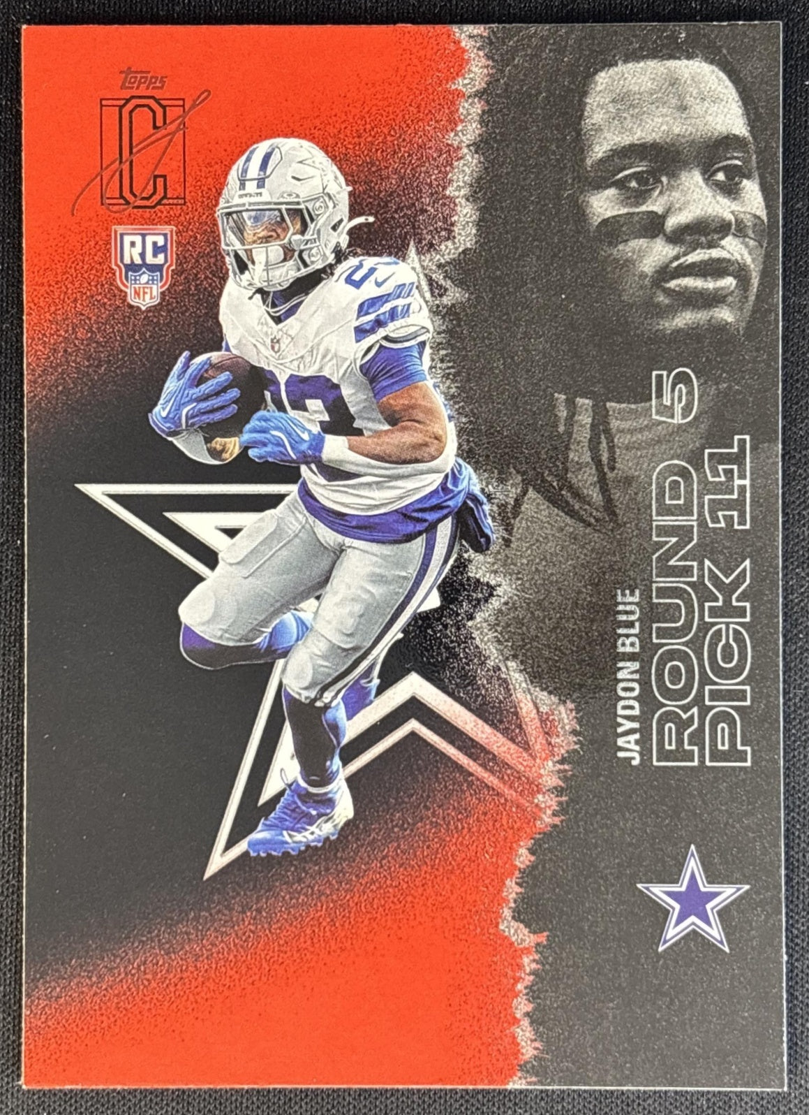 Jaydon Blue 2025 Topps Signature Class Rookie Red & Black Foil Cowboys