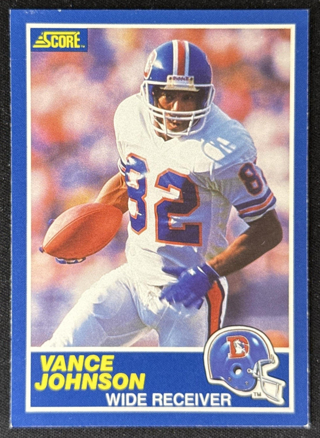 Vance Johnson 1989 Score Broncos Sports Trading Card