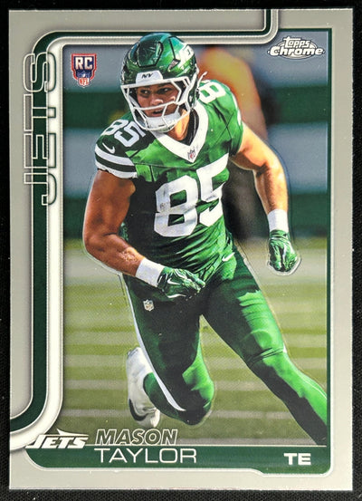 Mason Taylor 2025 Topps Chrome Rookie Jets Sports Trading Cards