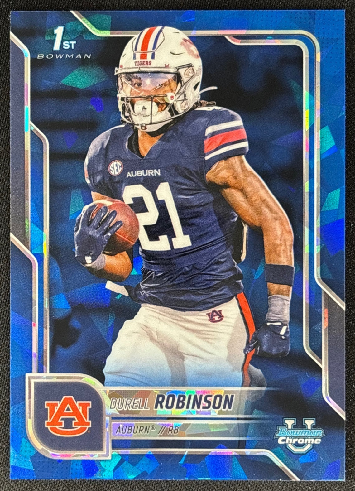 Durell Robinson 2025 Bowman Chrome University Sapphire Prospect Tigers Sports Trading Card