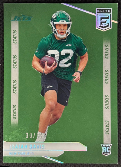 Isaiah Davis 2024 Donruss Elite Status /32 Jets Sports Trading Card