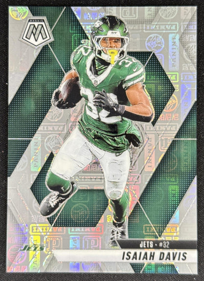 Isaiah Davis 2025 Panini Mosaic Silver Knight Prizm /149 Jets Sports Trading Card