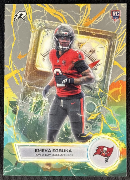Emeka Egbuka 2025 Topps Resurgence Voltaic Buccaneers Tampa Bay Buccaneers Sports Trading Cards