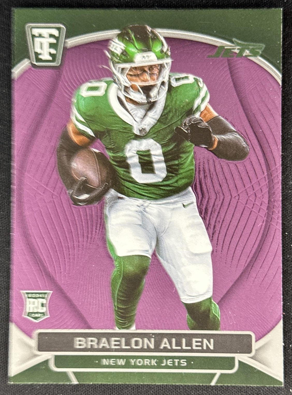 Braelon Allen 2024 Panini Totally Certified Rookies Marron Jets front