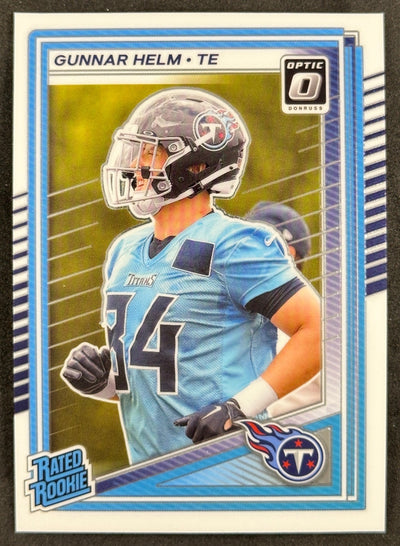 Gunnar Helm 2025 Donruss Optic Rated Rookie Titans Sports Trading Card
