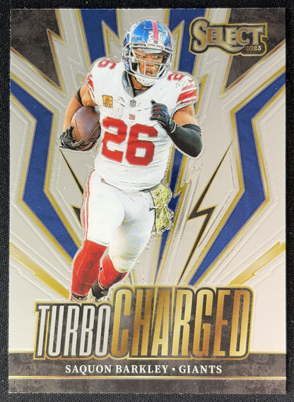 Saquon Barkley 2023 Panini Select Turbocharged Giants Front