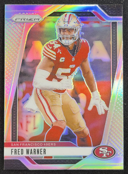 Fred Warner 2024 Panini Prizm Silver 49ers Sports Trading Card