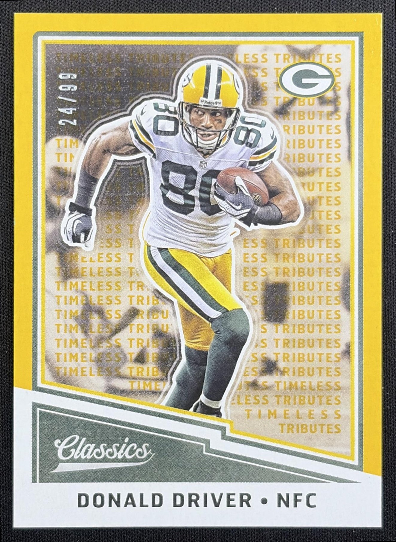 Donald Driver 2017 Panini Classics Timeless Tributes Gold /99 Packers