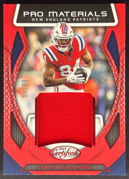 Kendrick Bourne 2025 Panini Certified Pro Materials Red /99 Patriots Default Title Sports Trading Cards