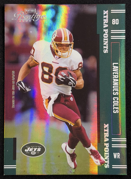 Laveranues Coles 2005 Playoff Prestige Xtra Points Green /50 Jets New York Jets