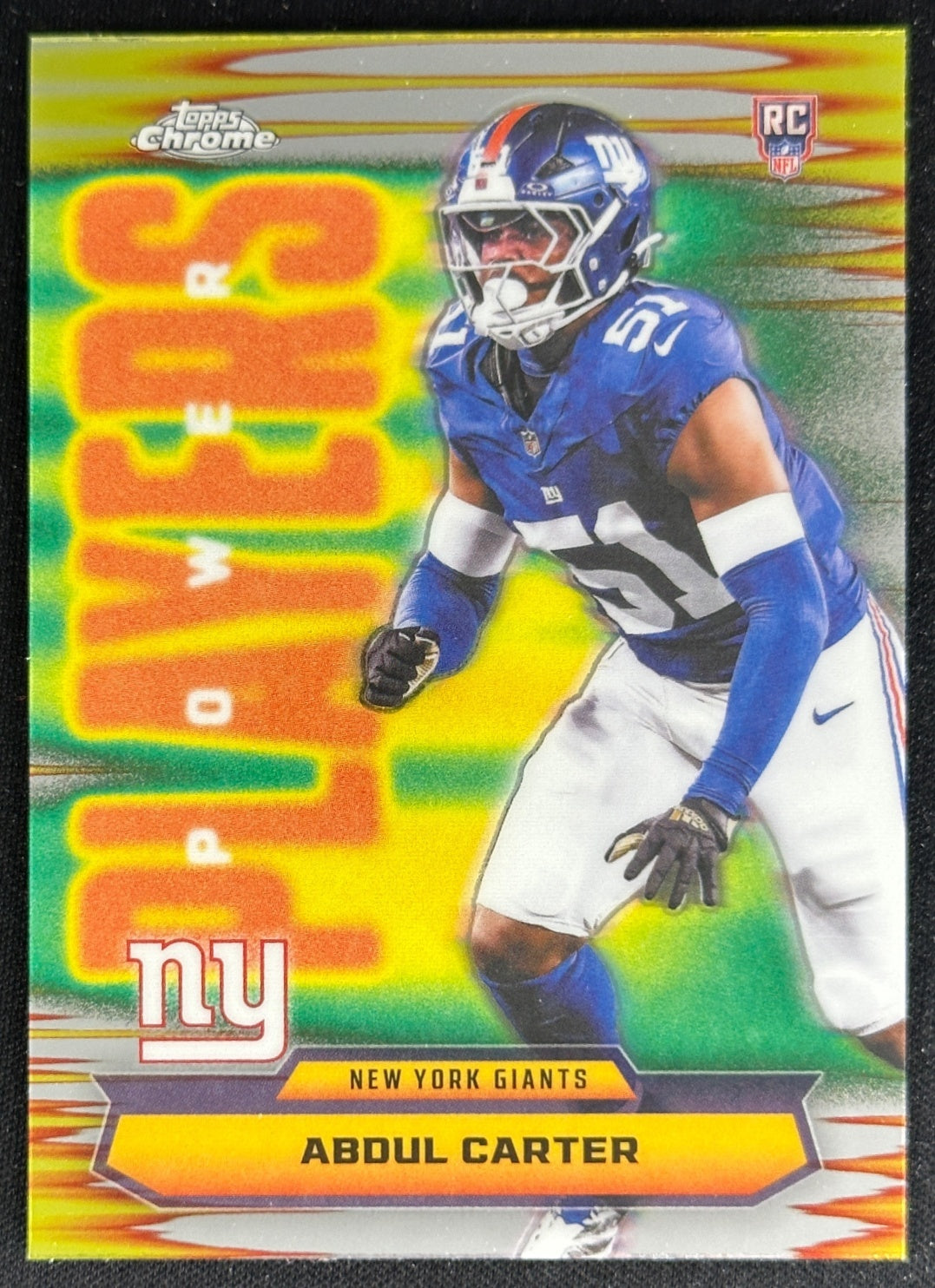 Abdul Carter 2025 Topps Chrome Power Players Giants Sports Trading Cards