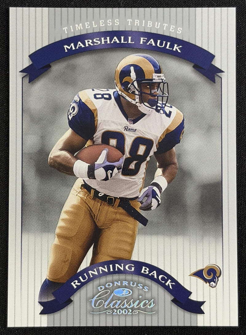 Marshall Faulk 2002 Donruss Classics Timeless Tributes /150 Rams
