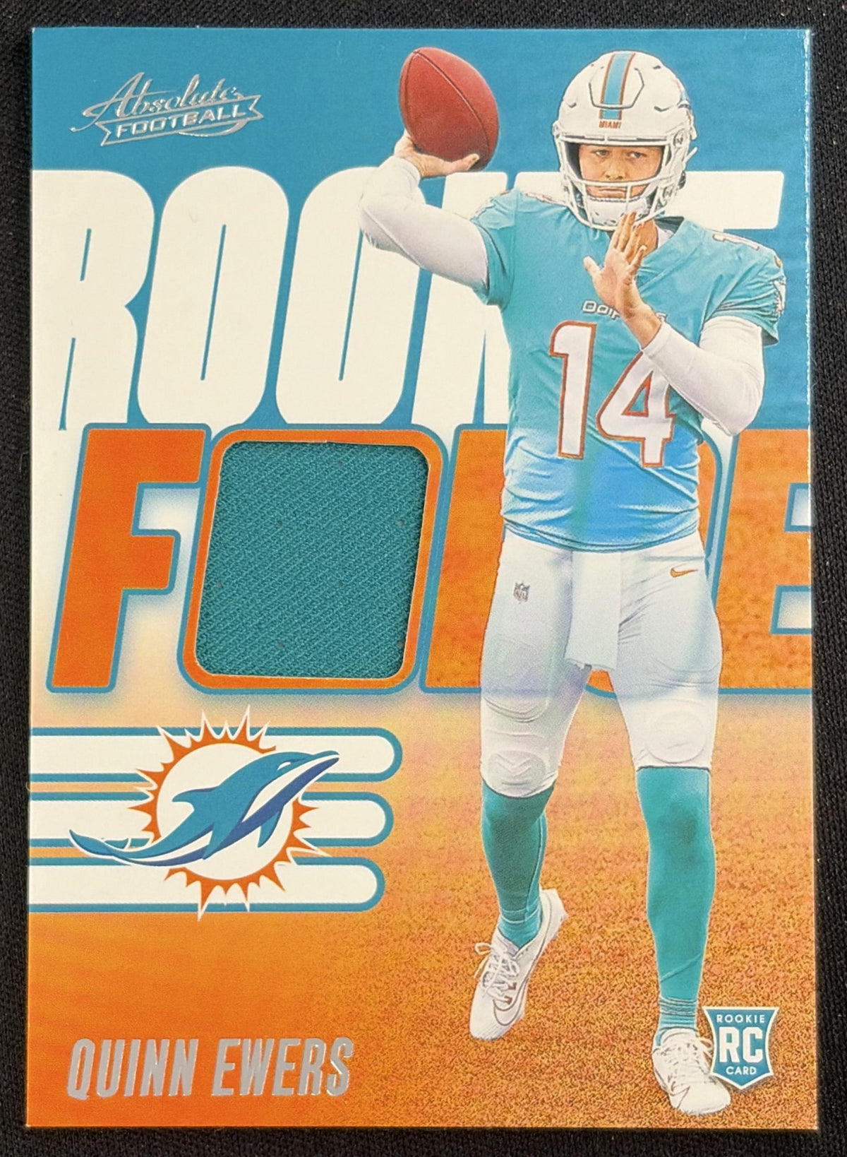 Quinn Ewers 2025 Panini Absolute Rookie Force Dolphins Sports Trading Card