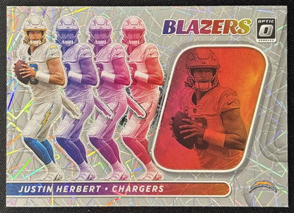 Justin Herbert 2022 Panini Donruss Optic Blazers Chargers front