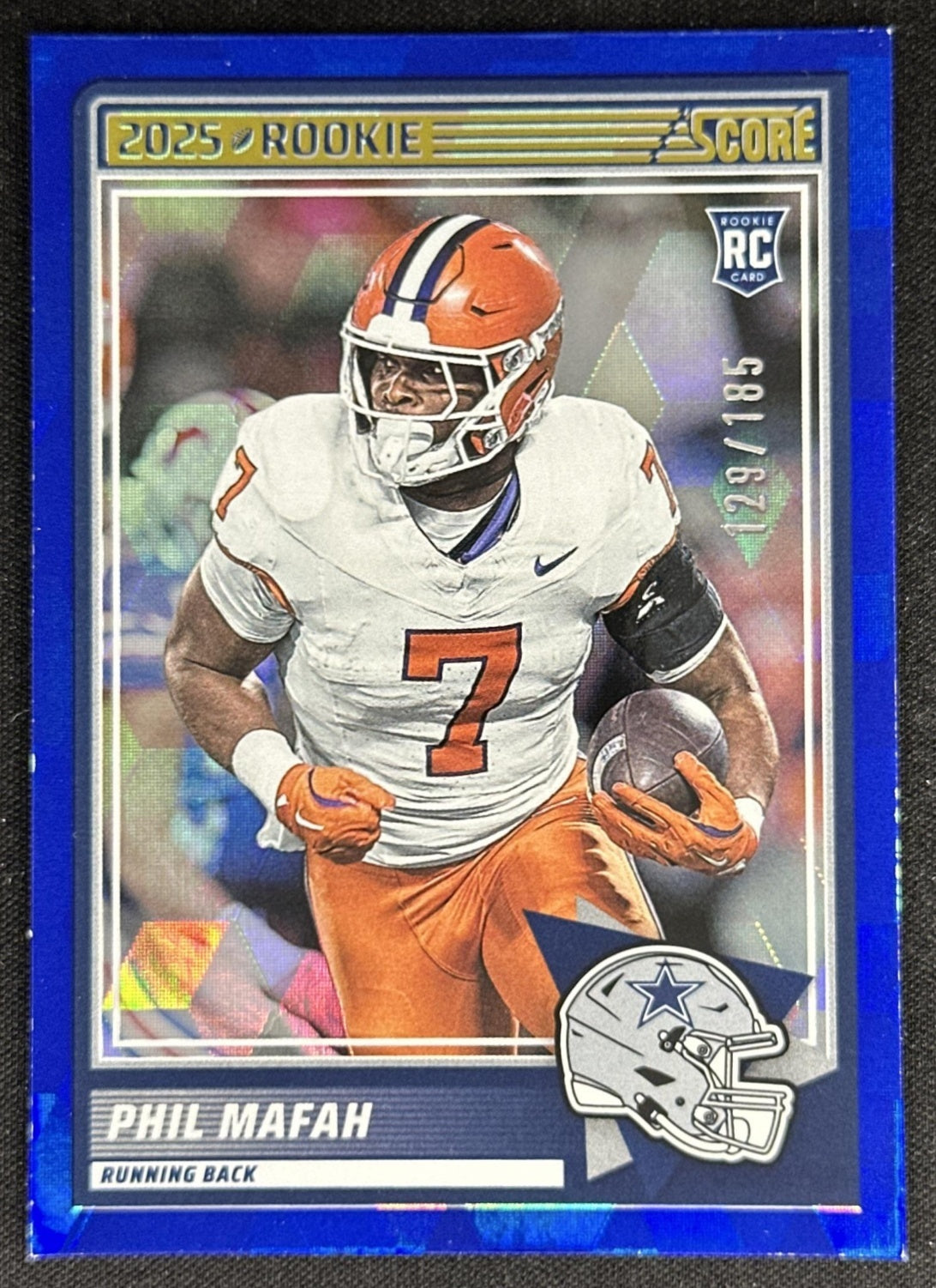 Phil Mafah 2025 Panini Score Rookies Cubic /185 Cowboys