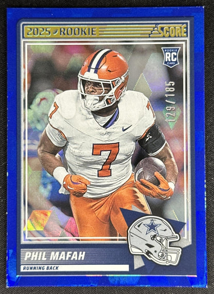 Phil Mafah 2025 Panini Score Rookies Cubic /185 Cowboys