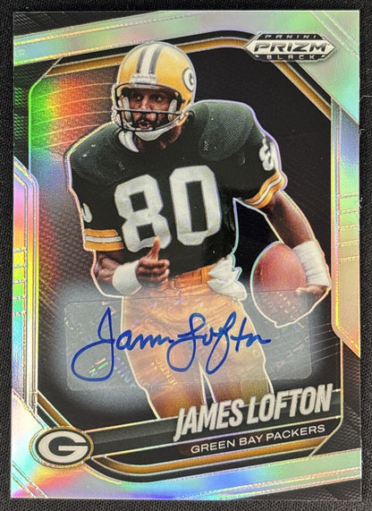 James Lofton 2025 Panini Prizm Black Auto Packers
