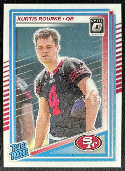 Kurtis Rourke 2025 Donruss Optic Rated Rookie 49ers Sports Trading Cards