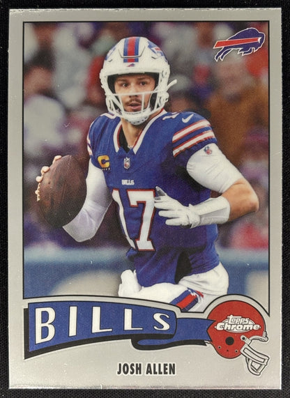 Josh Allen 2025 Topps Chrome 1975 Bills Sports Trading Cards