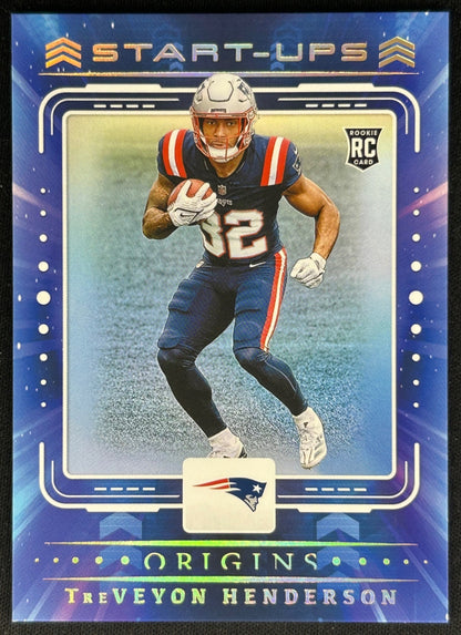 TreVeyon Henderson 2025 Origins Start-Ups Patriots Sports Trading Cards