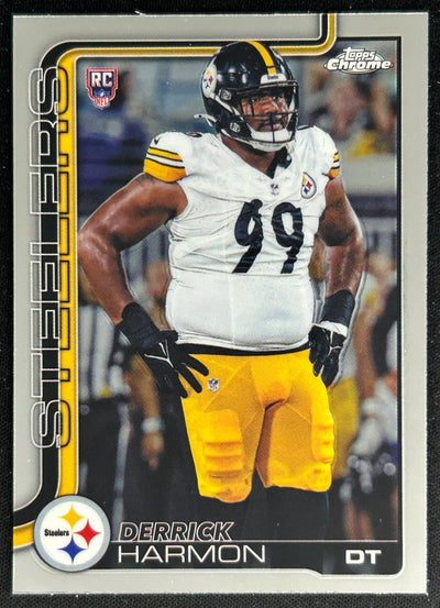 Derrick Harmon 2025 Topps Chrome Rookie Steelers Sports Trading Cards