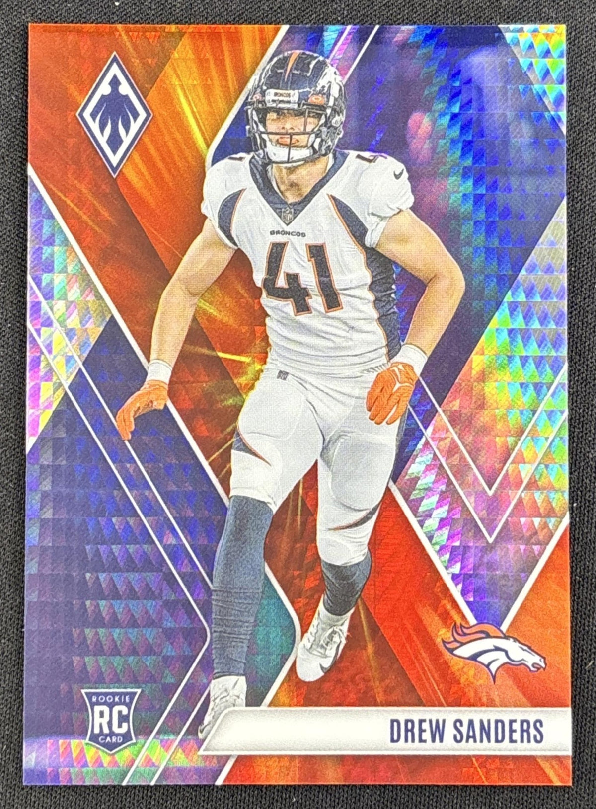 Drew Sanders 2023 Panini Phoenix Fire Burst /340 Broncos Sports Trading Card