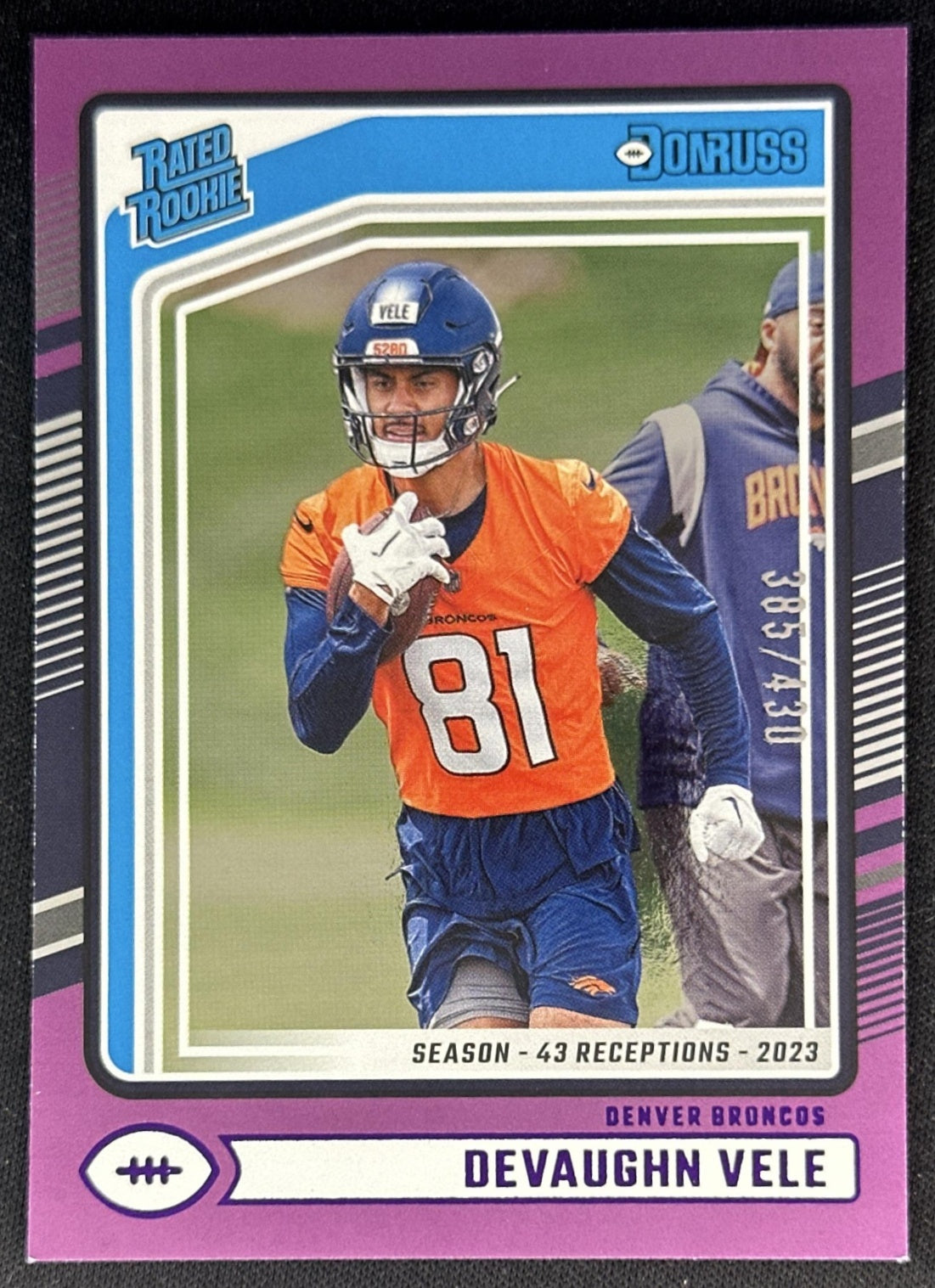 Devaughn Vele 2024 Panini Donruss Season Stat Line /430 Broncos Default Title Sports Trading Cards