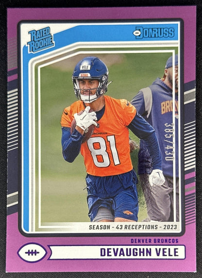 Devaughn Vele 2024 Panini Donruss Season Stat Line /430 Broncos Default Title Sports Trading Cards
