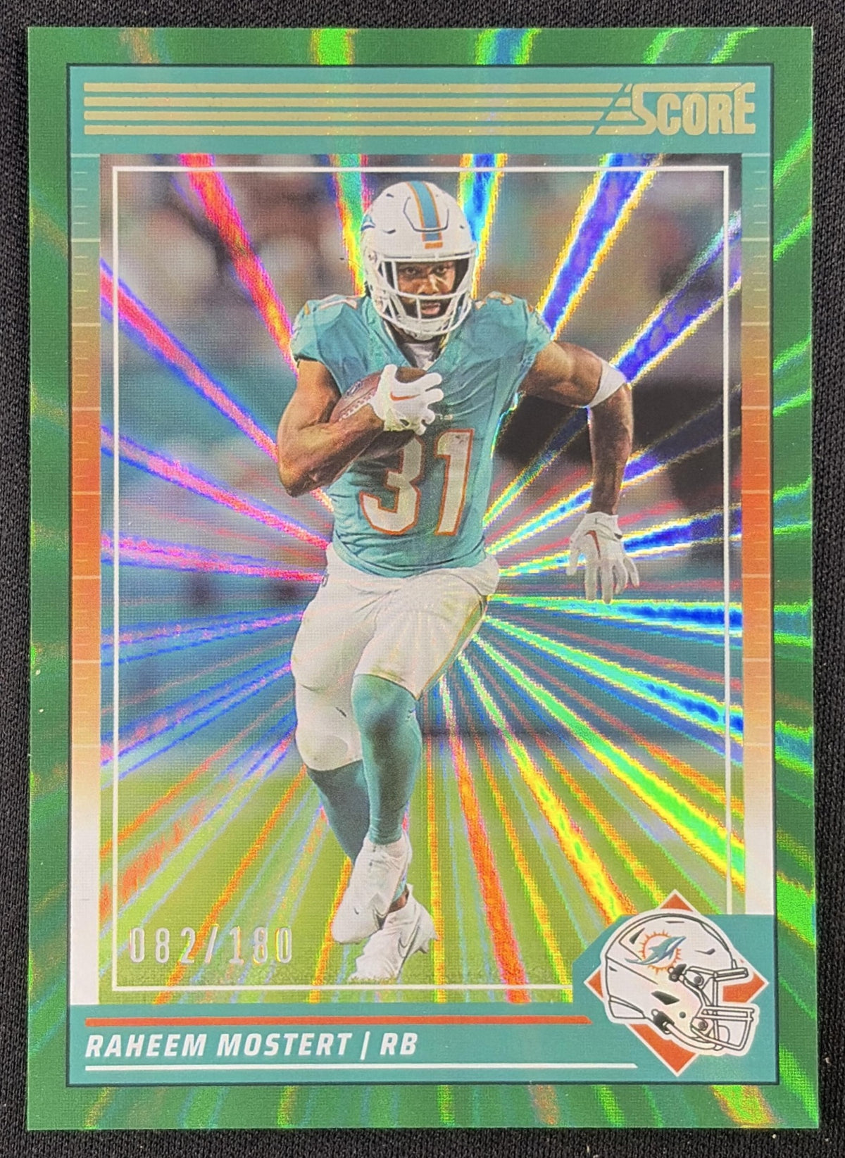 Raheem Mostert 2024 Panini Score Spokes /180 Dolphins